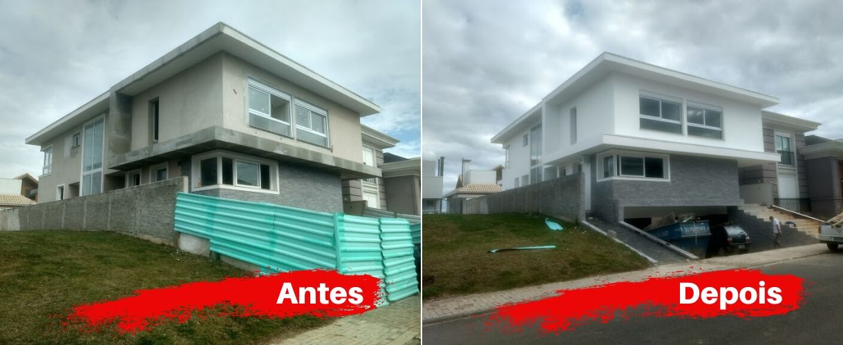 antes e depois
