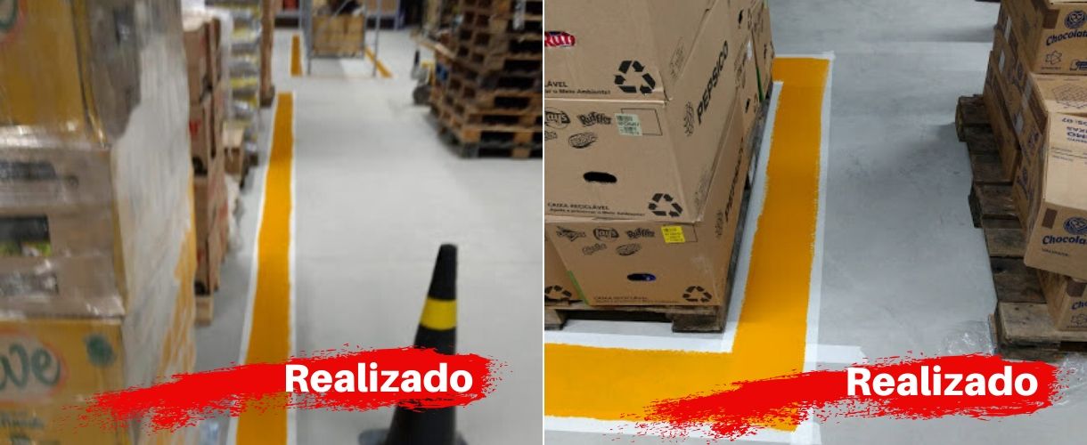 demarcação faixas depósito 1