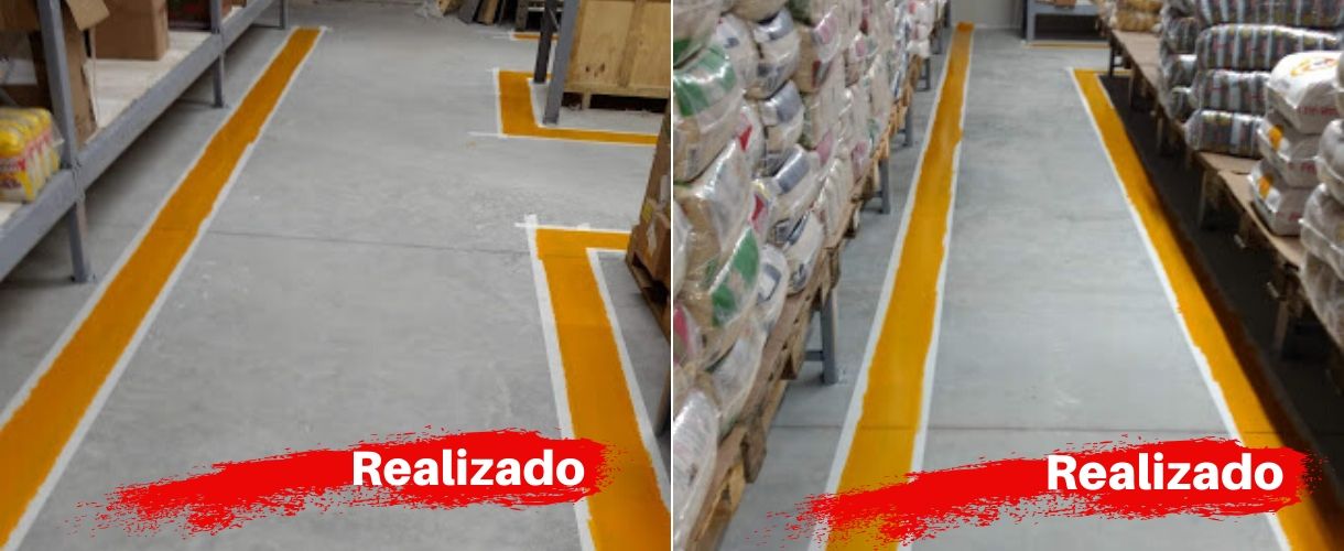 demarcação faixas depósito 3