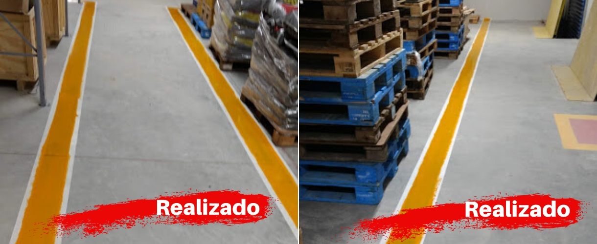 demarcação faixas depósito 4