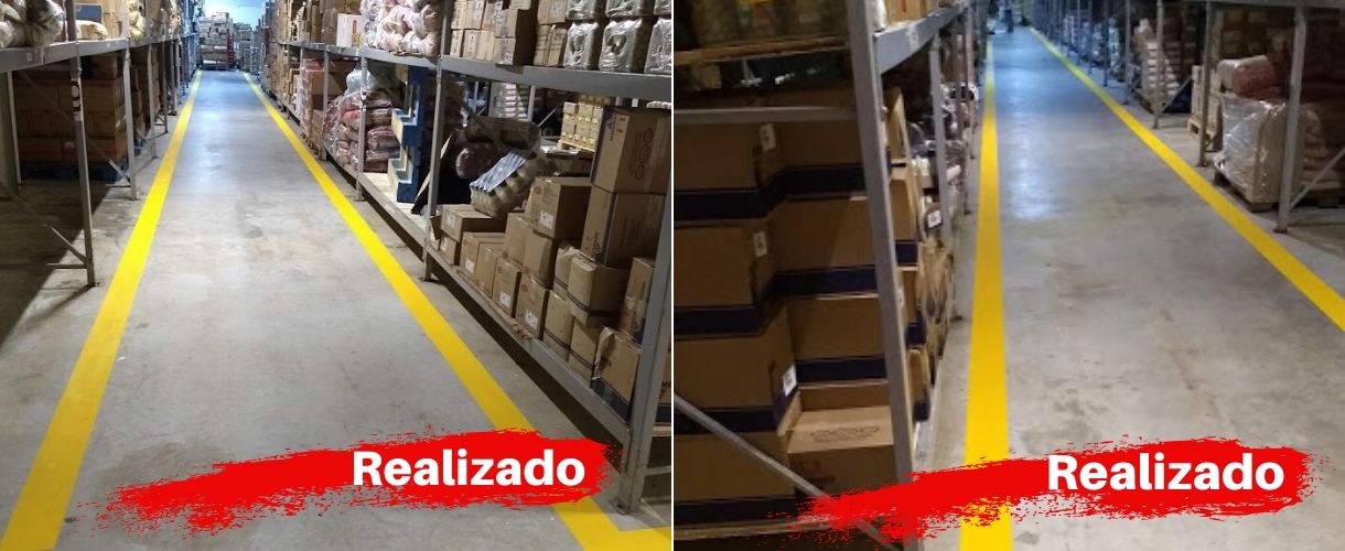 demarcação faixas depósito 4