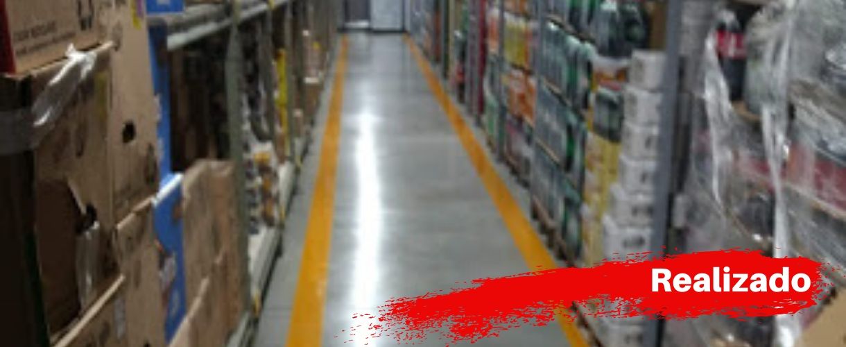 demarcação faixas depósito 7