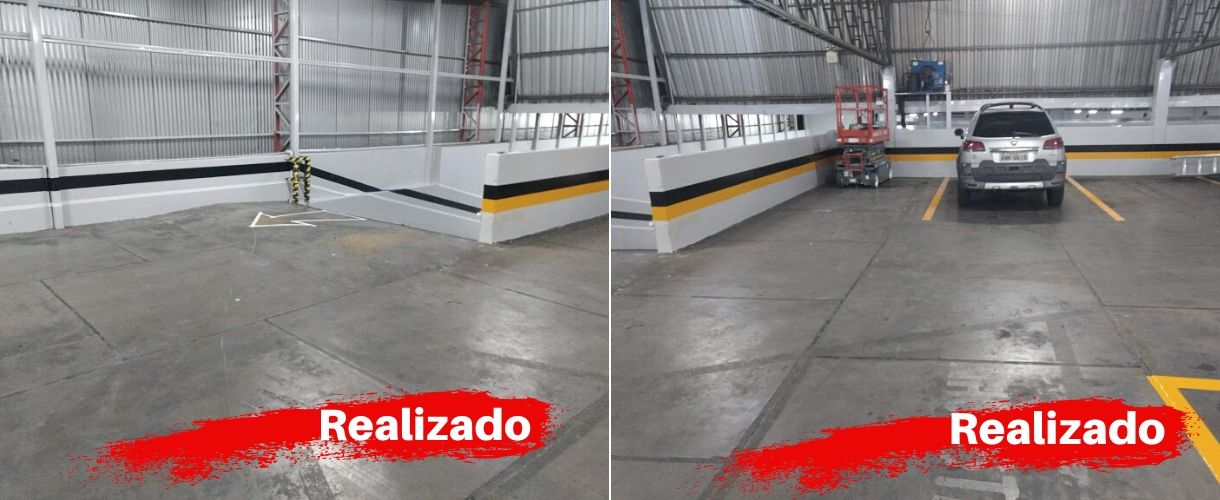 Demarcação Faixas Parede Estacionamento