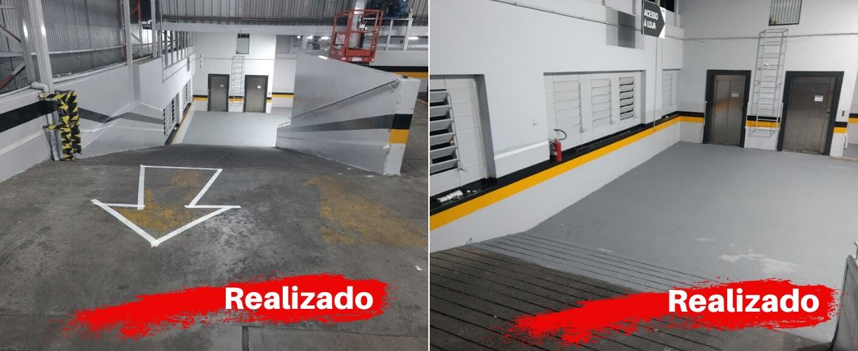 Demarcação Faixas Parede Estacionamento