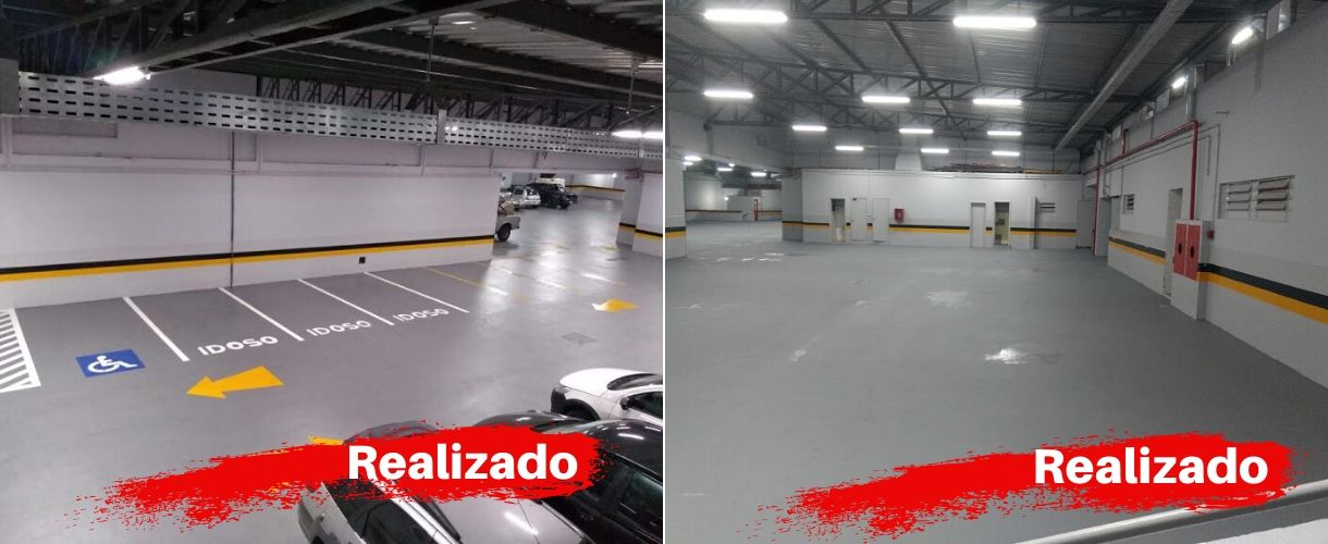 Demarcação Faixas Parede Estacionamento