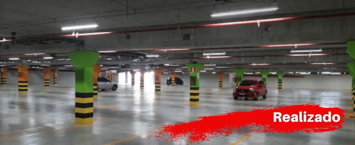 Pintura e Zebramento de Colunas Estacionamento