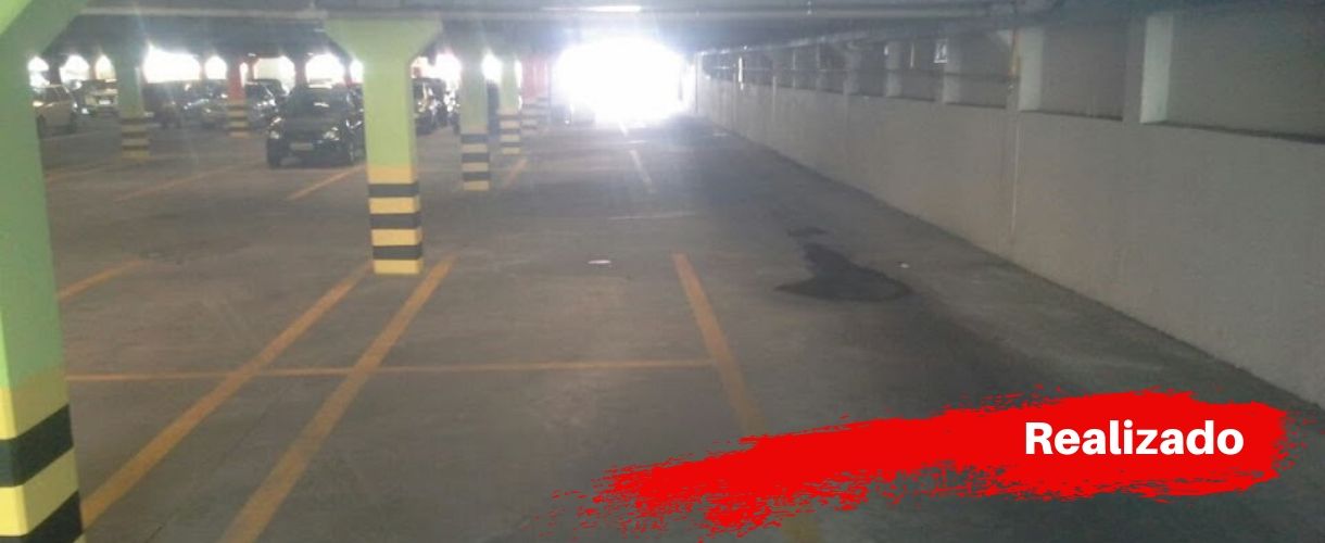 Pintura e Zebramento de Colunas Estacionamento