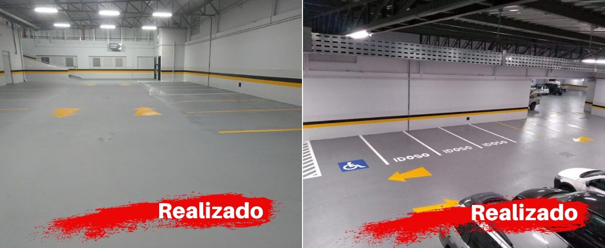 Pintura Paredes e Piso Estacionamento
