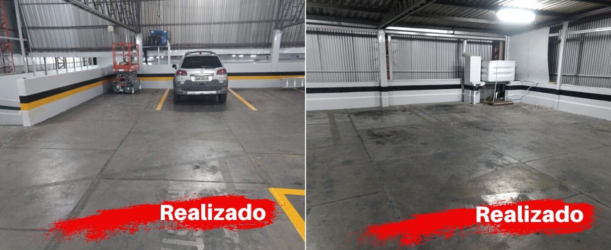 Pintura Paredes e Piso Estacionamento