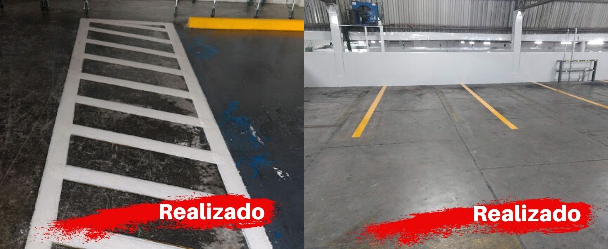 Sinalização Horizontal Piso Estacionamento