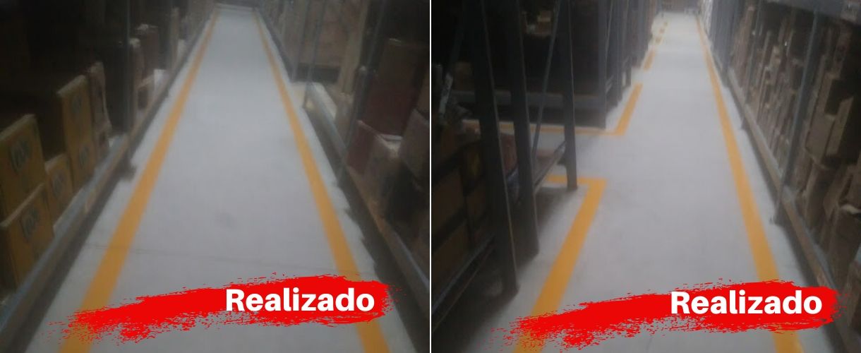 demarcação faixas depósito 1