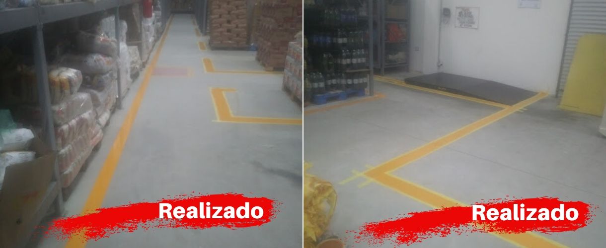 demarcação faixas depósito 3