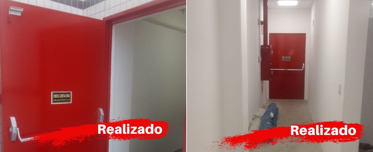Pintura de Portas de Emergência