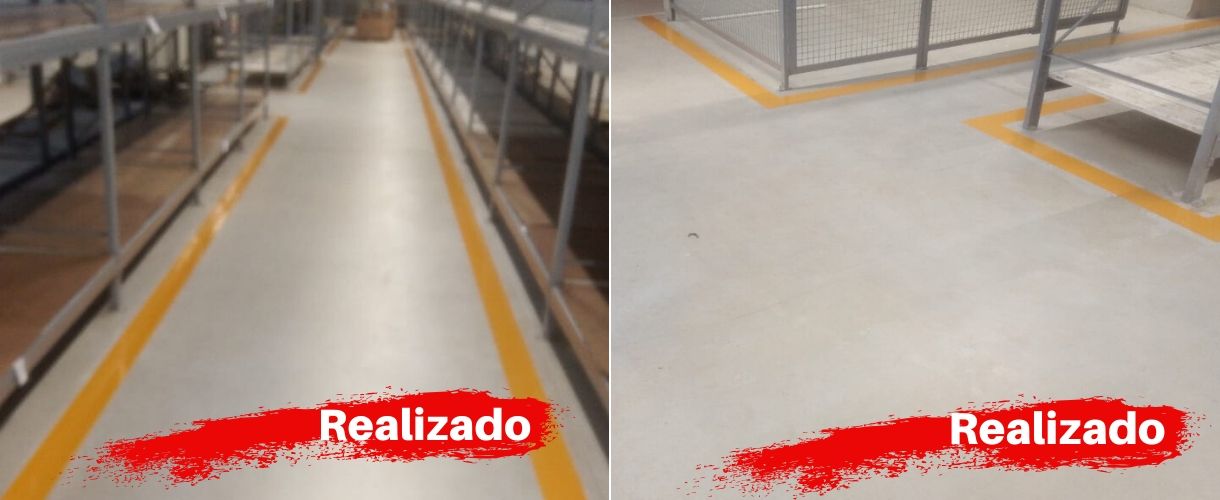 demarcação faixas depósito 4